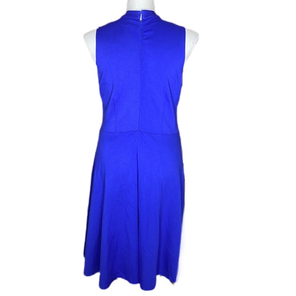 Eloquii Cutout Fit and Flare Ponte Dress Blue Size 16 - Picture 5 of 7